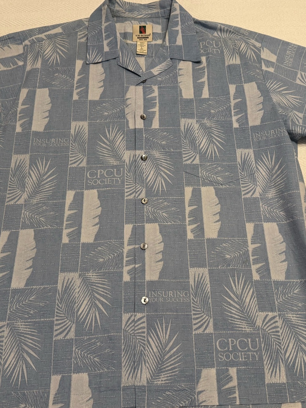 Tori Richard Hawaiian Palm-Print Camp Shirt